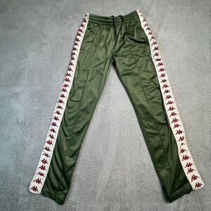 Kappa Banda Track Pants Olive Green Womens Small Activewear Jogger Classic Sport